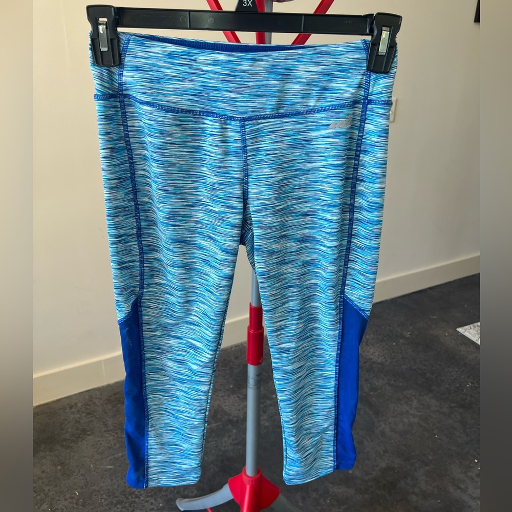 Aviator Nation Avia Crop Leggings Striped Active Workout Running Pants